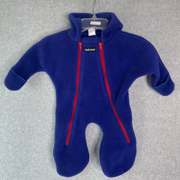 Vintage Chuck Roast Blue Fleece Baby Bunting Footie Newborn - Picture 2 of 7